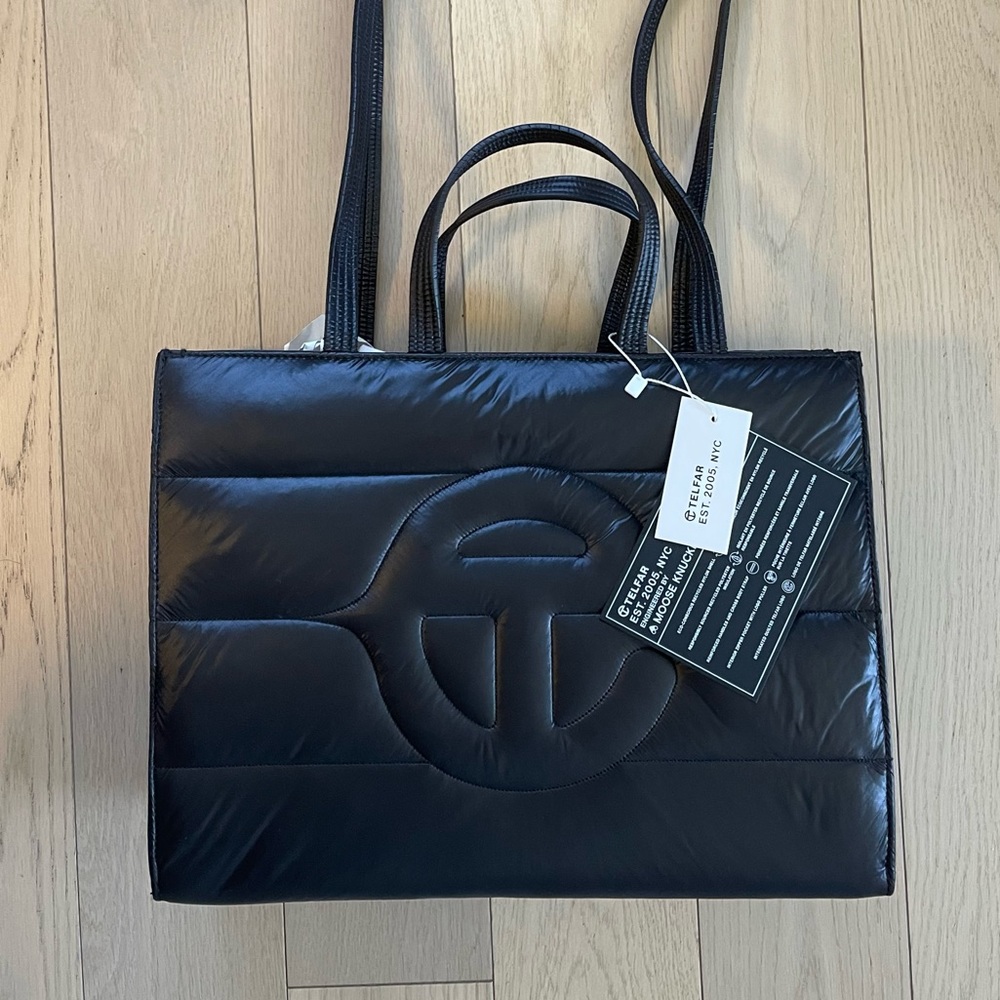 Telfar x Moose Knuckles medium black tote